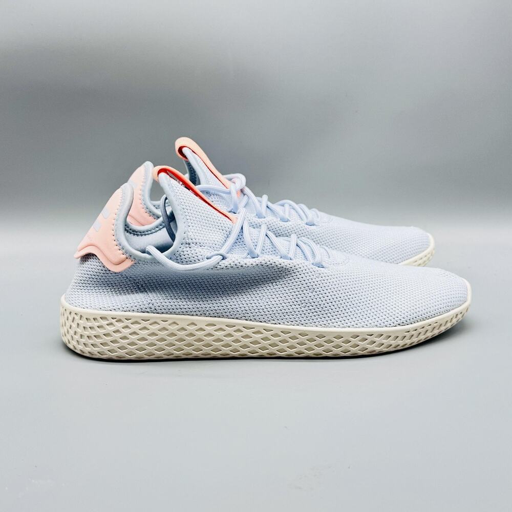 Adidas Shoes Women 10 Blue Knit Pharrell Williams Tennis Hu Aero Trainer Sneaker
